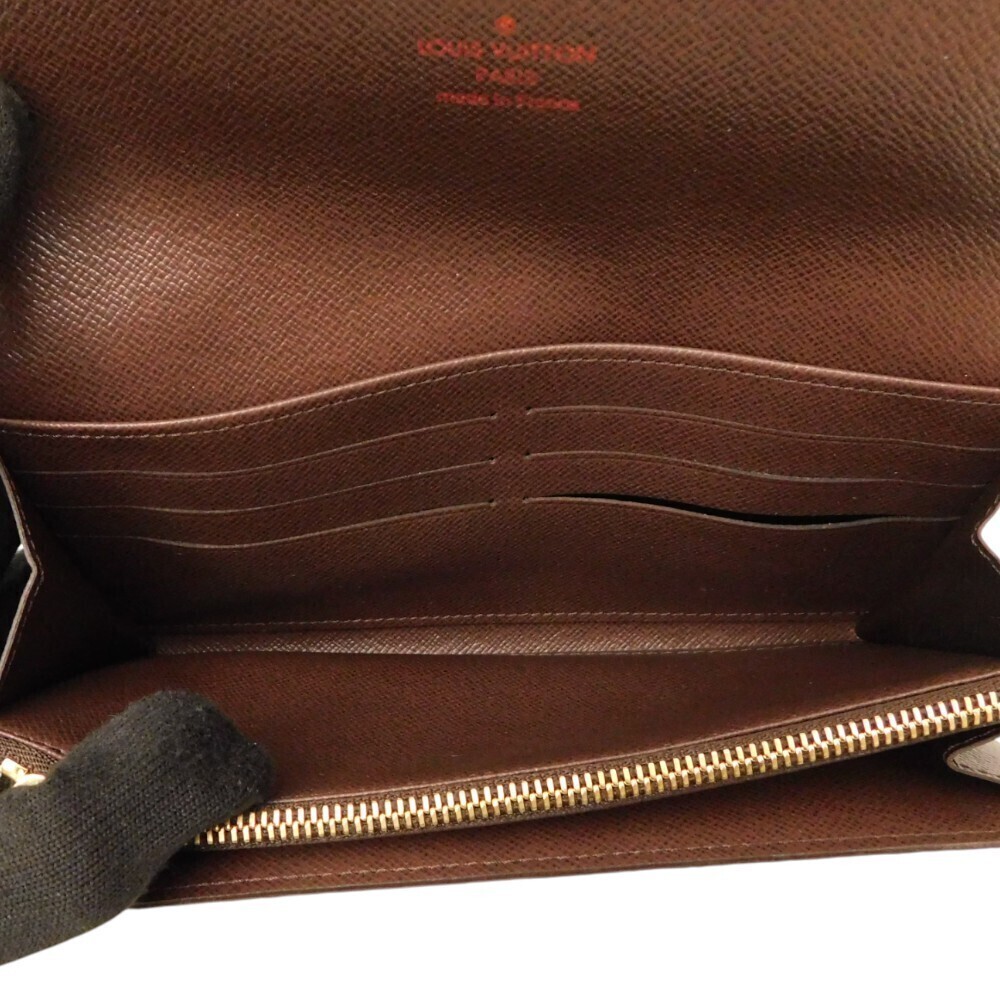 LOUIS VUITTON Portefeuille Sarah Damier Ebene Brown Wallet Long